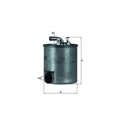 Bilde av MAHLE ORIGINAL KL 174 Drivstoffilter ledningsfilter 10 MERCEDES BENZ: Vito Minibuss, Sprinter 3 T Van