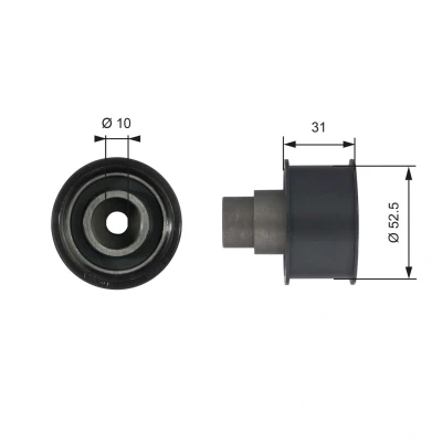 Bilde av Styrerulle kilerem tannrem, opel,vauxhall, 5636424, 636418, 90411787, 9128741