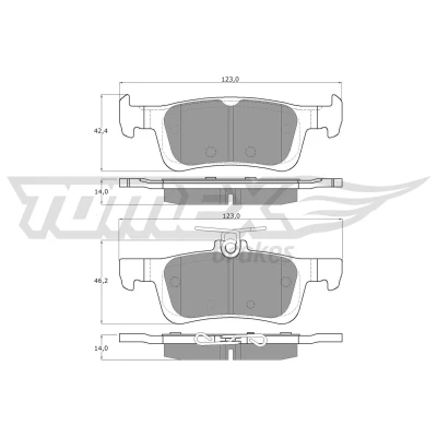 Bilde av Bremseklosser sett TOMEX Brakes TX 17 021