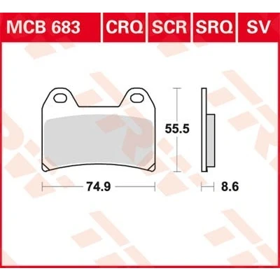 Bilde av TRW Sinter Street MCB683SV Bremseklosser