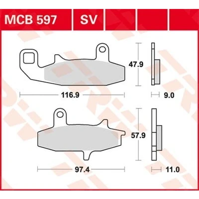 Bilde av TRW Sinter Street MCB597SV Bremseklosser