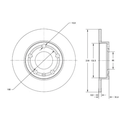 Bilde av Bremseskive TOMEX Brakes TX 73 06
