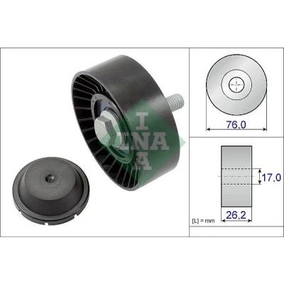 Bilde av INA 532 0632 10 Styrerulle SKODA: Roomster, Octavia 2 Combi, VOLKSWAGEN: Caddy 3, GOLF 6, AUDI: A1 Sportback