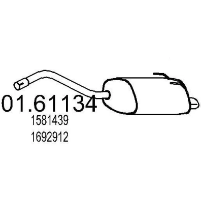 Bilde av MTS 01.61134 Sluttlyddemper 880 FORD: KA Hatchback