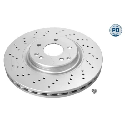 Bilde av MEYLE 083 521 0006/PD Bremseskiver framaksel 330 28 5 112 ventilert, hullet Sink lamell belagt høy karbon med skruer PD Quality