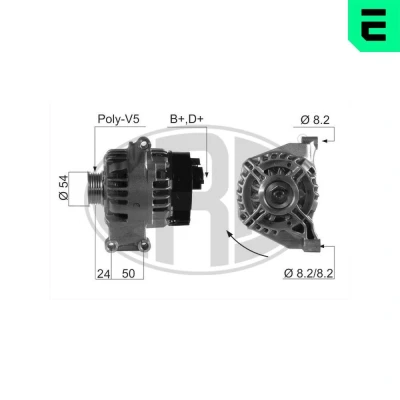 Bilde av ERA 210660A Dynamo 14V 105A FIAT: 500 Hatchback, Grande Punto C Cabrio