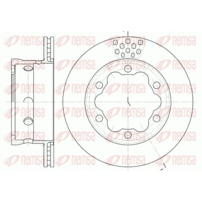 Bilde av REMSA 6623.10 Bremseskiver bakaksel 285, 285 22 6 ventilert MERCEDES BENZ: Sprinter 4 T Van, Flatvogn lastebil/Chassis
