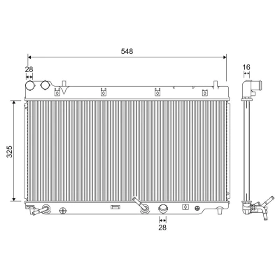 Bilde av VALEO Radiator Aluminium 326mm 658mm 16mm 701210