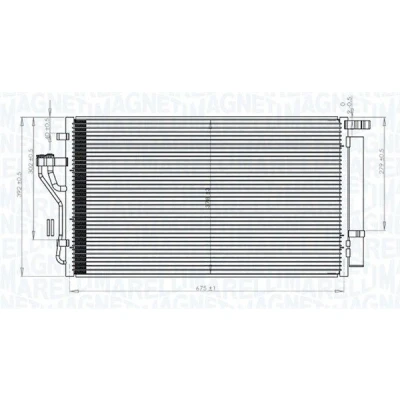 Bilde av MAGNETI MARELLI 350203848000 Kondensator med tørker 675x392x16 392 675 16 KIA: Sportage III, HYUNDAI: ix35
