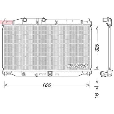 Bilde av DENSO DRM40043 Radiator 325 656 16