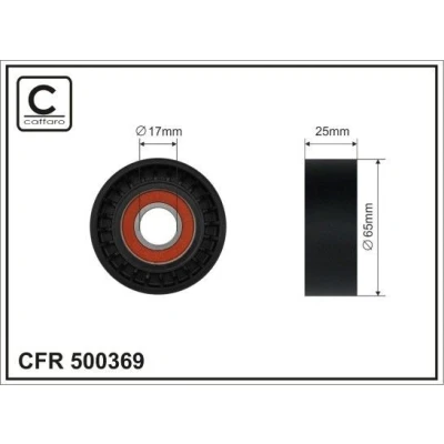 Bilde av Strammerull, kilerem med ribber, citroën,fiat,opel,peugeot, 12 04 185, 302, 1204185, 1204302, 16 099 740 80, 760 114