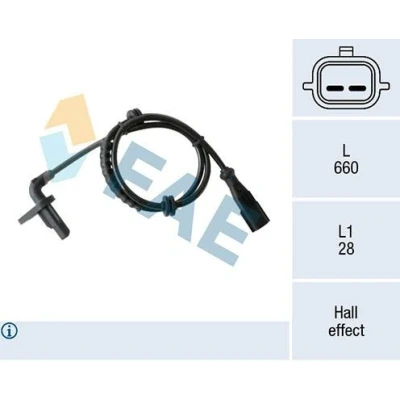 Bilde av FAE 78410 ABS Sensor Hall prinsipp 2 660 RENAULT: CLIO III Grandtour, 3