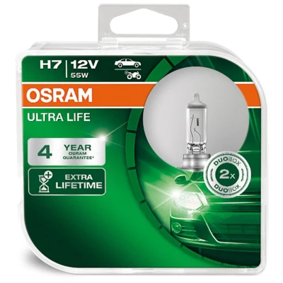Bilde av OSRAM 64210ULT HCB Lyspære, fjernlys H7 12V 55W 3800K Halogen BMW: 5 Touring, X5, 3 AUDI: Q5, A6 C7 Avant, A4 B7 VOLKSWAGEN: Touran I