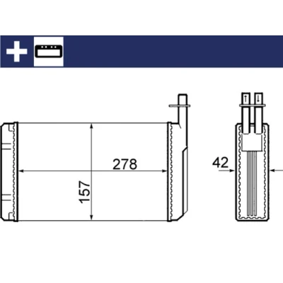 Bilde av MAHLE ORIGINAL AH 68 000S Varmeveksler med påbyggingsdeler
