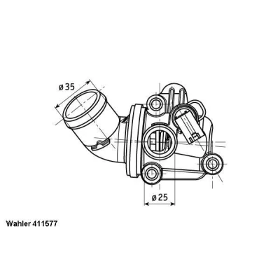 Bilde av WAHLER 411577.80D Termostat 80 med tetning MERCEDES BENZ: A Klasse, B Klasse