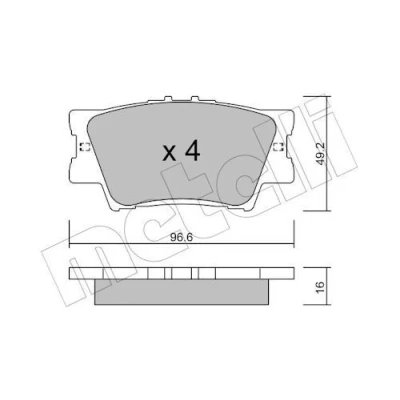 Bilde av Bremseklosser sett METELLI 22 0749 0