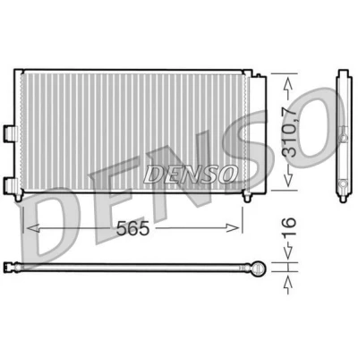 Bilde av DENSO DCN09070 Kondensator med tørker 565x310.7x16 R 134a 565