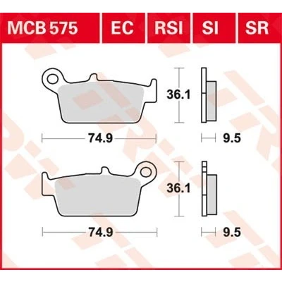 Bilde av TRW Organic Allround MCB575 Bremseklosser