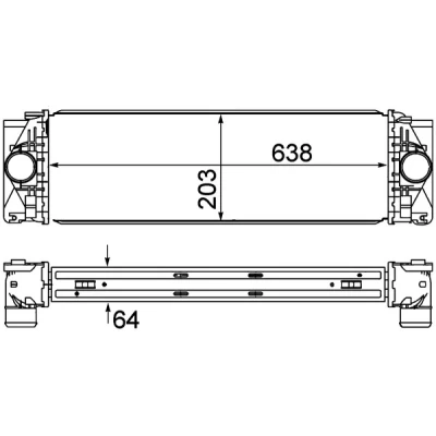 Bilde av MAHLE ORIGINAL CI 369 000P Ladeluftkjøler MERCEDES BENZ: Sprinter 5 T Van, 3.5 Flatvogn lastebil/Chassis, VOLKSWAGEN: Crafter 30 50 Van