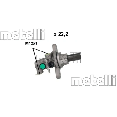 Bilde av METELLI 05 1238 Hovedsylinder 22,20mm Aluminium