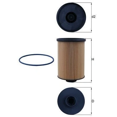 Bilde av MAHLE ORIGINAL KX 659D Drivstoffilter Filterinnsats
