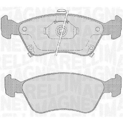Bilde av MAGNETI MARELLI 363916060532 Bremseklosser med akustisk slitasjevarsel TOYOTA: Avensis I Sedan, Stasjonsvogn, Verso