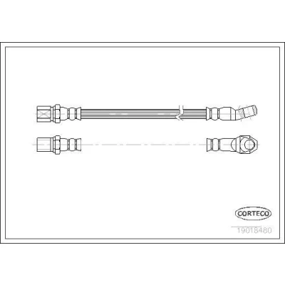 Bilde av CORTECO 19018480 Bremseslange foran og bak 270 FIAT: 850 Sedan