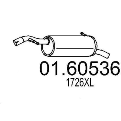 Bilde av MTS 01.60536 Sluttlyddemper 950 CITROËN: C3 I Hatchback