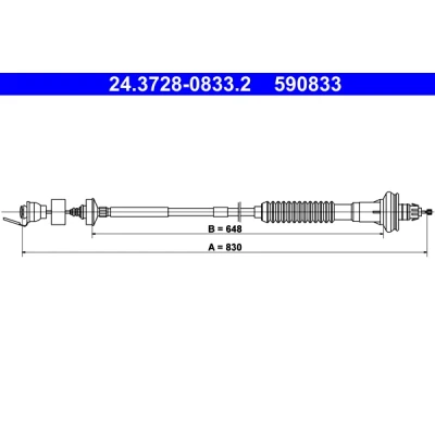 Bilde av Kabel, clutchbetjening, peugeot 206 cc, halvkombi, sw, van, 2150 AY, AZ