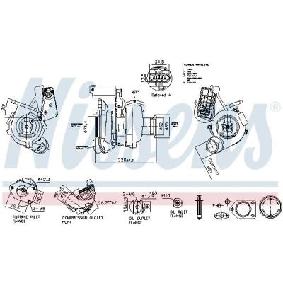 Bilde av NISSENS 93564 Turbolader Eksosturbolader elektrisk BMW: 3 Sedan, 1 Hatchback, Touring