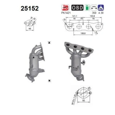 Bilde av AS 25152 Katalysator Euro 6 350