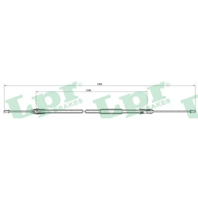Bilde av LPR C1002B Bremsekabel 1378/1101 Skivebrems RENAULT: CLIO 2