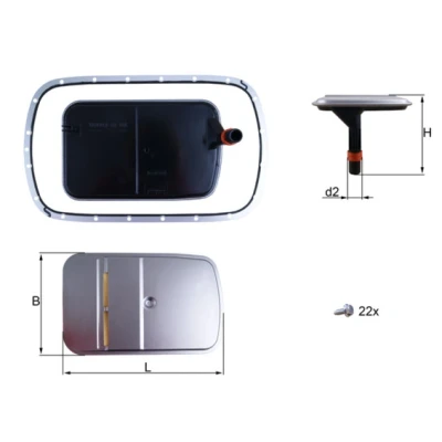 Bilde av MAHLE ORIGINAL HX 165KIT Automatgirfilter med tetning BMW: 5 Touring, 3 X3