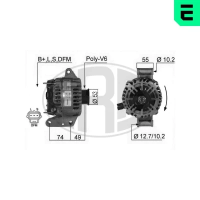 Bilde av Dynamo, ford mondeo iii, sedan turnier jaguar x type i, kombi 1120211, 1120212, 1124015, 1131820, 1140