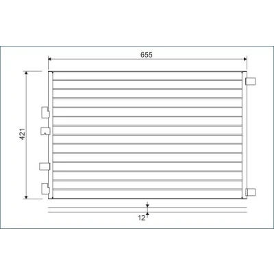 Bilde av VALEO 818002 Kondensator uten tørker Aluminium 421 R 134a