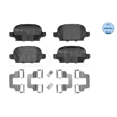 Bilde av MEYLE 025 232 8414 Bremseklosser ORIGINAL Quality bakaksel med akustisk slitasjevarsel klammer, antihyle blikk FIAT: Panda II Hatchback