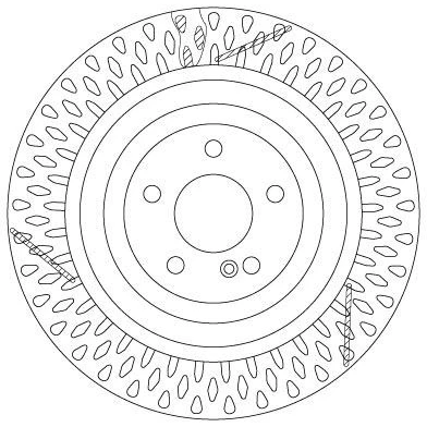 Bilde av TRW DF6822S Bremseskiver 360 26 5 112 perforert / ventilert spraylakkert MERCEDES BENZ: E Klasse Sedan, T modell, C modell