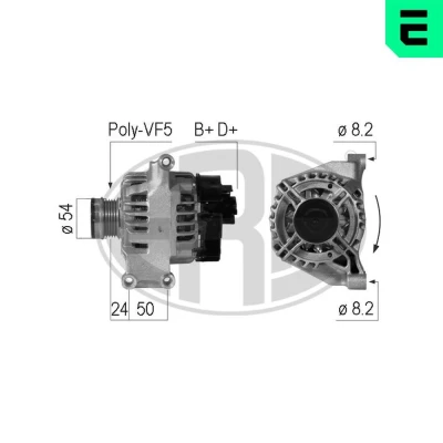 Bilde av ERA 210739A Dynamo 14V 120A FIAT: 500 Hatchback, 500L, Doblo II Stasjonsvogn, ALFA ROMEO: Giulietta MiTo