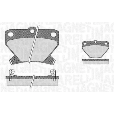 Bilde av MAGNETI MARELLI 363916060593 Bremseklosser med akustisk slitasjevarsel TOYOTA: Corolla IX Hatchback, Station Wagon, Prius II Liftback