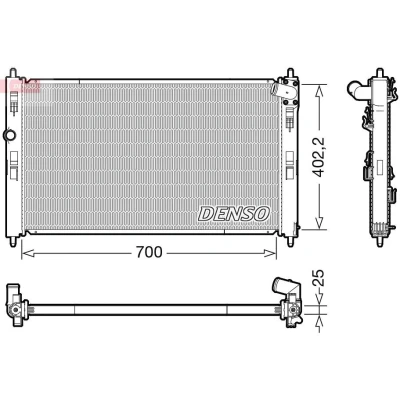 Bilde av DENSO DRM45053 Radiator 700 424 25 MITSUBISHI: ASX SUV