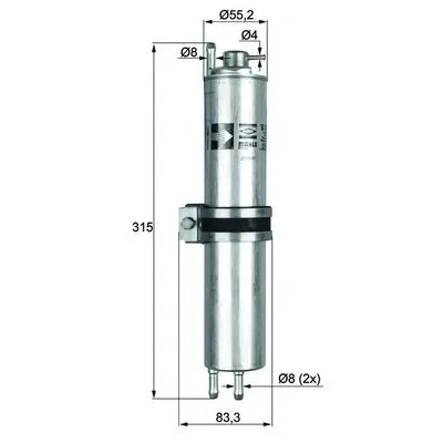 Bilde av MAHLE ORIGINAL KLH 12 Drivstoffilter ledningsfilter 8 med holder BMW: 7