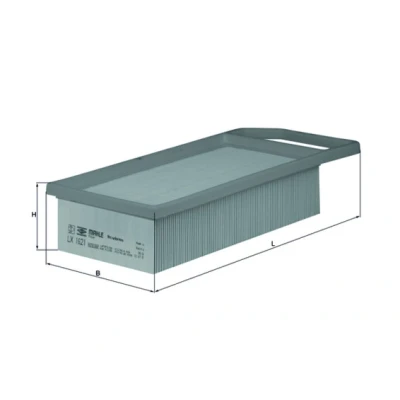 Bilde av MAHLE ORIGINAL LX 1621 Luftfilter 71,0 153, 152,5 350,0, Filterinnsats CITROËN: C5 III Stasjonsvogn, 3, I PEUGEOT: 407 SW