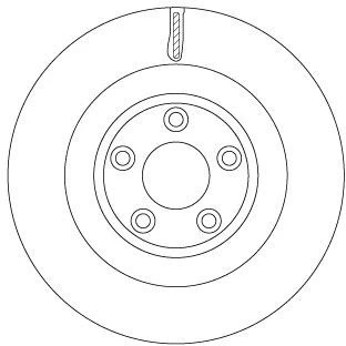 Bilde av TRW DF6816S Bremseskiver 325 20 5 108 ventilert spraylakkert JAGUAR: F Type Cabrio, Coupé