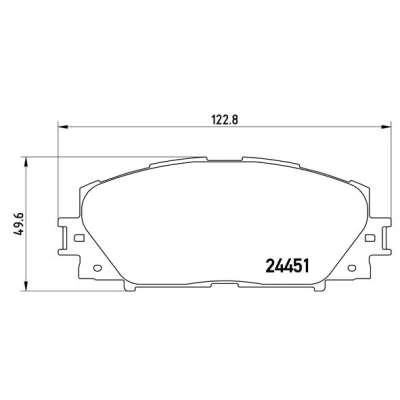 Bilde av BREMBO P 83 106 Bremseklosser ekskl. slitasjevarselkontakt uten tilbehør TOYOTA: Prius III Hatchback, PHV Plus, LEXUS: CT
