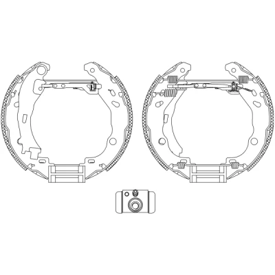 Bilde av TEXTAR Shoe Kit Pro 84061602 bremsesett, trommebremse med hjulsylinder brems, justering CITROËN: C3 I Hatchback