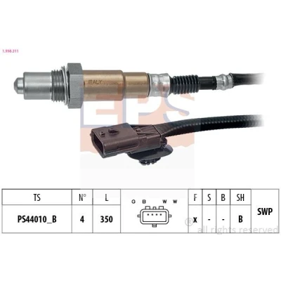 Bilde av EPS 1.998.311 Lambdasonde med festemateriell Made in Italy OE Equivalent oppvarmet, planarsonde, forsmurt gjenge RENAULT: LAGUNA 2 Grandtour