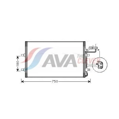 Bilde av PRASCO VO5149 Kondensator 15,5 13,8 Aluminium 627 R 134a VOLVO: C70 2 Cabriolet, S40 II, V50