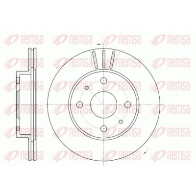 Bilde av REMSA 6954.10 Bremseskiver framaksel 233,8, 233,8 16 4 ventilert DAIHATSU: Sirion II, SUBARU: JUSTY