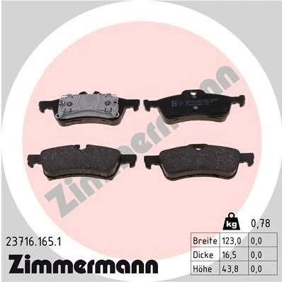 Bilde av ZIMMERMANN 23716.165.1 Bremseklosser klargjort for slitasjeindikator Bildet viser leveranseinnholdet MINI: Hatchback, Cabrio