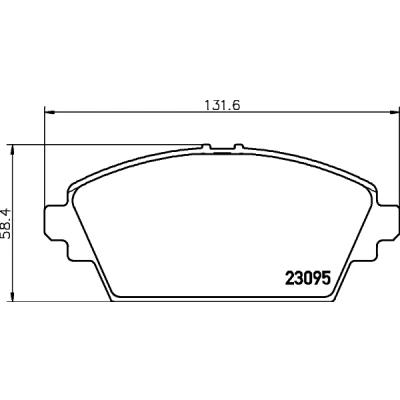 Bilde av HELLA 8DB 355 011 951 Bremseklosser ikke klargjort for slitasjeindikator NISSAN: Primera Stasjonsvogn